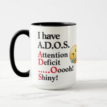 ADHD Joke Funny Kantoor Coffee, Tea, cacaokeramiek