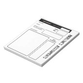 ADHD Kinder persoonlijke pad voor thuiswerk Notitieblok (Linkerzijde)