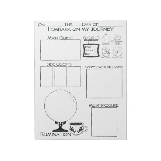 ADHD-laptop voor epic Adventure Notitieblok (Linkerzijde)