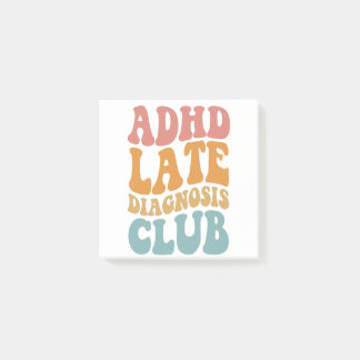 ADHD late diagnose club grappig neurodiversiteit c Post-it® Notes