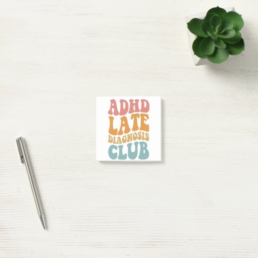 ADHD late diagnose club grappig neurodiversiteit c Post-it® Notes (Kantoor)