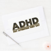 ADHD Let op wat ze zeggen Rechthoekige Sticker (Envelop)