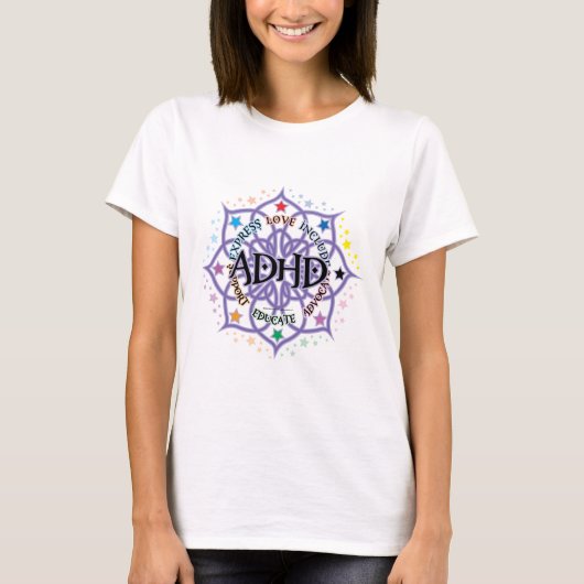 ADHD Lotus Tribal T-shirt (Voorkant)