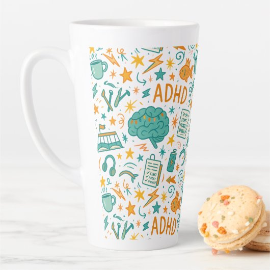ADHD: Magisch afgeleid Latte Mok (In situ)