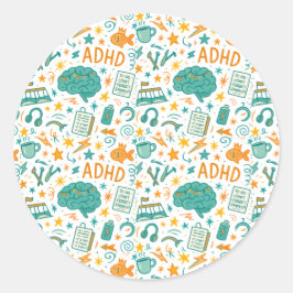 ADHD: Magisch afgeleid Ronde Sticker
