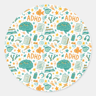 ADHD: Magisch afgeleid Ronde Sticker
