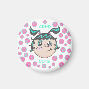 ADHD-magneet met "ADHD Schattig"-illustratie Magneet