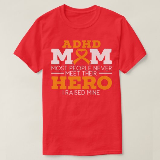 ADHD Mam ADHD Bewustmakelijkheid omhelzen Voorbere T-shirt (Design voorkant)