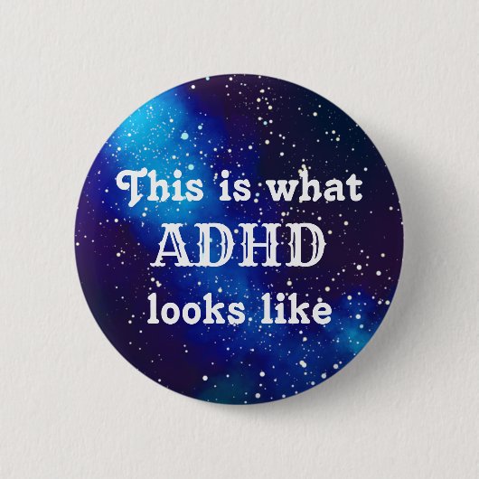ADHD  melkwegidentiteit Ronde Button 5,7 Cm (Voorkant)