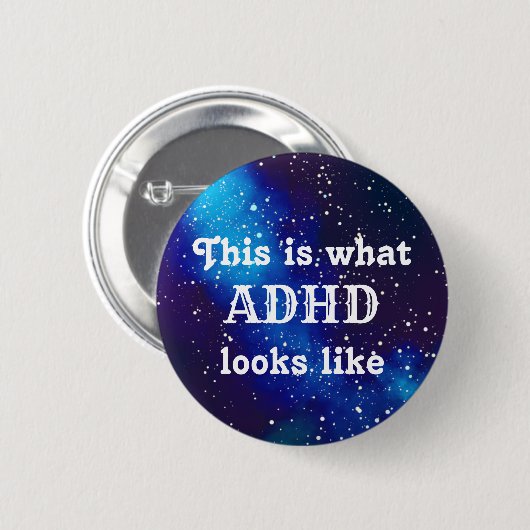 ADHD  melkwegidentiteit Ronde Button 5,7 Cm (Voorkant /achterkant)