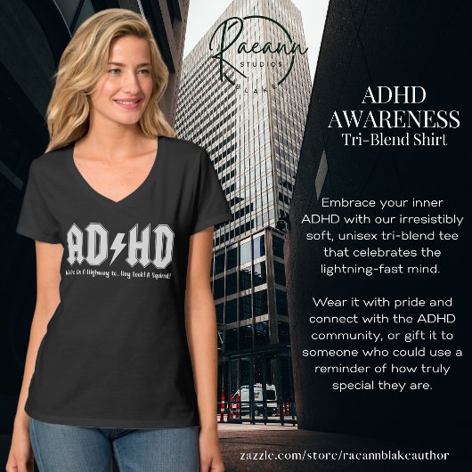 ADHD Mental Health Awareness V-hals T-shirt