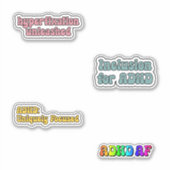 ADHD Neurodiversity Awareness Sticker Pack (Voorkant)