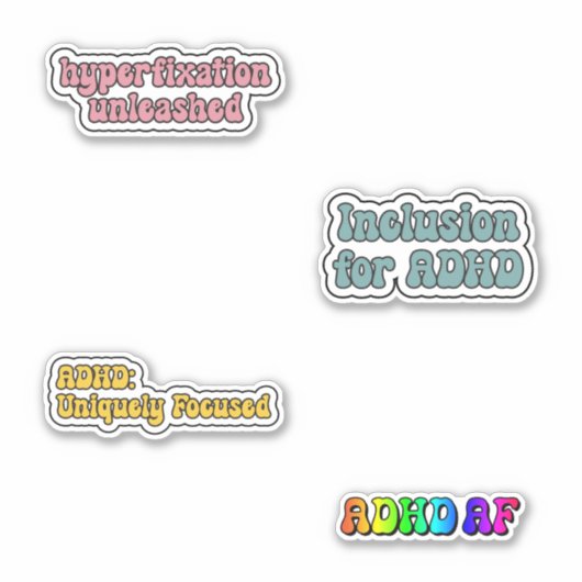 ADHD Neurodiversity Awareness Sticker Pack (Voorkant)