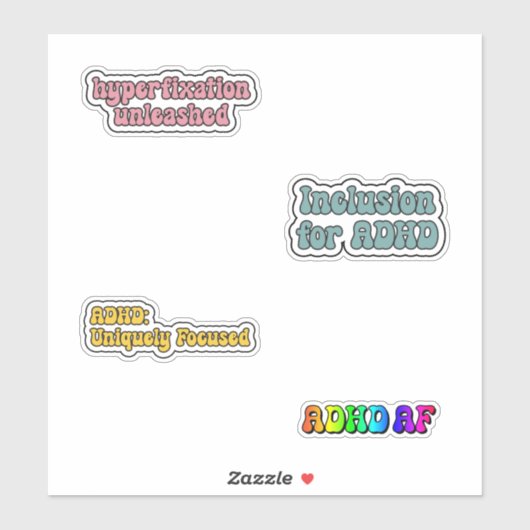 ADHD Neurodiversity Awareness Sticker Pack (Vel)