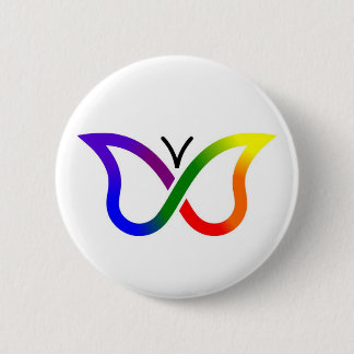 ADHD Neurodiversity Butterfly Button Badge (wit)