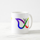 ADHD Neurodiversity Butterfly Mok (wit) (Voorkant rechts)