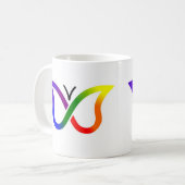 ADHD Neurodiversity Butterfly Mok (wit) (Voorkant links)