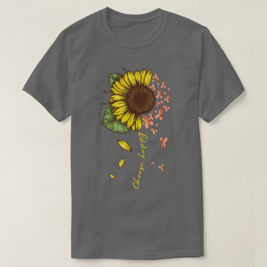 ADHD Neurodiversity Warrior Kies Happy Oranje Su T-shirt (Design voorkant)