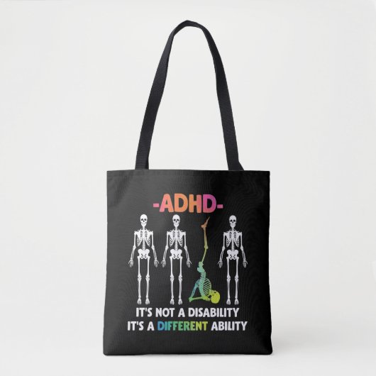 ADHD niet invaliditeit verschillend inzetbaar skel Tote Bag (Voorkant)