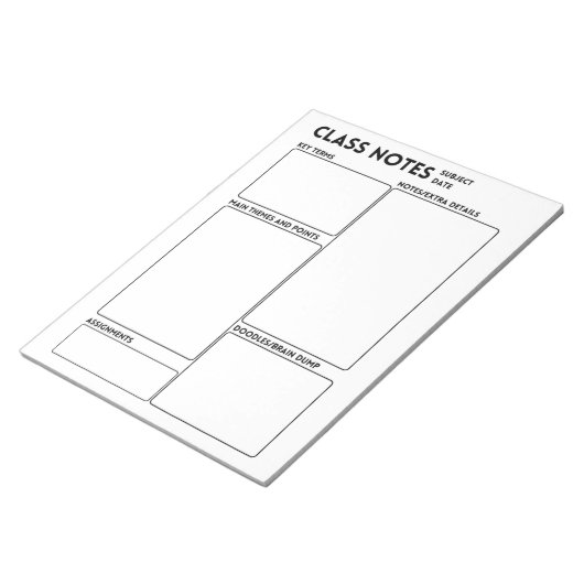 ADHD Note Taking Notitieblok (Schuin)