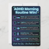 ADHD Ochtendroutine Checklist Print/Download Kaart (Voorkant)
