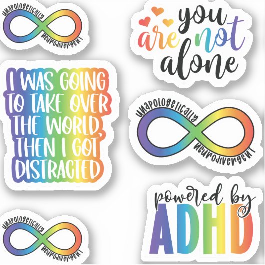 ADHD-ondersteuningsstickers Sticker (Voorkant)