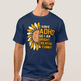 ADHD Oranje lint-lintkaart T-shirt