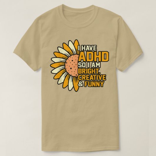 ADHD Oranje lint-lintkaart T-shirt (Design voorkant)