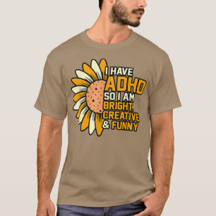 ADHD Oranje lint-lintkaart T-shirt