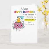 ADHD Overgestimuleerde Hersenen Verjaardag ASS Kaart (Gele Bloem)