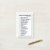 ADHD-paklijst Minimalistische Reischecklist Post-it® Notes (Op bureau)