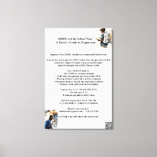 ADHD POSTER 13 juli Canvas Afdruk