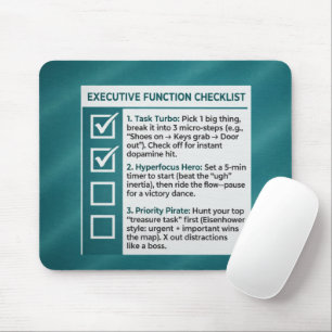 ADHD Productiviteit Executive Functie Checklist Muismat