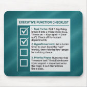 ADHD Productiviteit Executive Functie Checklist Muismat (Voorkant)