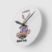 ADHD Rabbit Hole Persoonlijke ronde wandklok (Hoek)