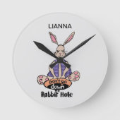 ADHD Rabbit Hole Persoonlijke ronde wandklok (Voorkant)