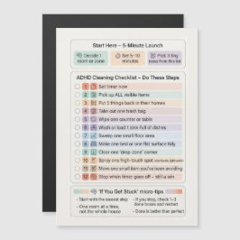 ADHD Schoonmaak Routine Checklist Magnetisch