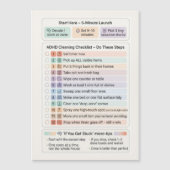 ADHD Schoonmaak Routine Checklist Magnetisch (Voorkant)