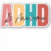 ADHD Self Love Self Care Therapist Cute Sticker (Voorkant)