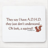 ADHD Squirrel Humor Muismat (Voorkant)