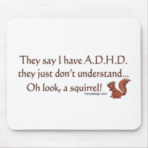 ADHD Squirrel Humor Muismat
