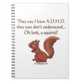 ADHD Squirrel Humor Notitieboek (Voorkant)