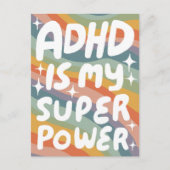 ADHD Super Power Fun Bubble Letters CUSTOM Briefkaart (Voorkant)
