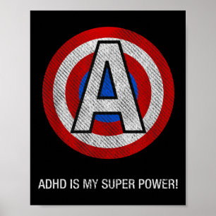 ADHD Super Power Motivatie eigenwaarde & AW Poster