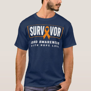 ADHD Survivor Shirt - Oranje lint, ADHD-reclames