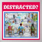 ADHD SYMPTOMS POSTER "Distracted" (Voorkant)