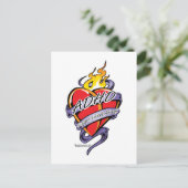 ADHD-Tattoo hart Briefkaart (Staand voorkant)