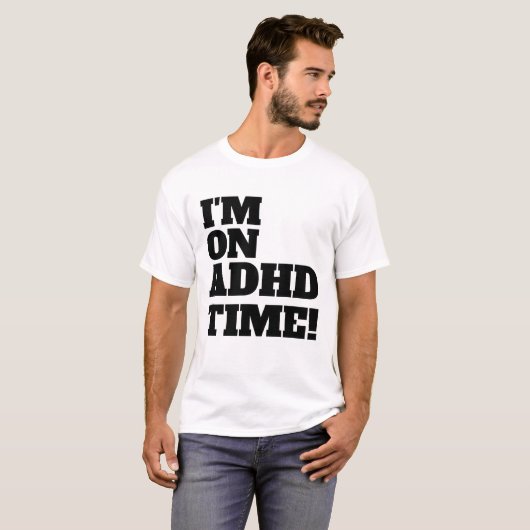 ADHD tijdmanagement. T-shirt (Voorkant volledig)
