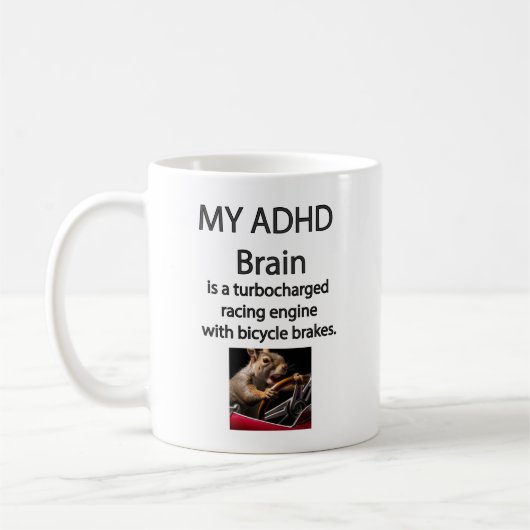 ADHD Turbocharge Brain met Fietsremmen Mok (Links)
