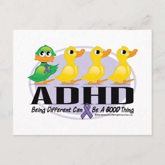 ADHD Ugly Ducking Briefkaart (Voorkant)